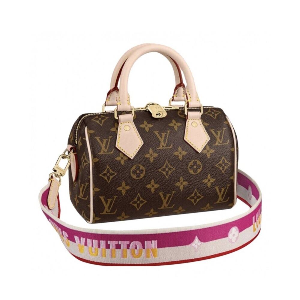 Louis Vuitton Speedy Bandouliere 20 Crossbody Fuchsia Leather